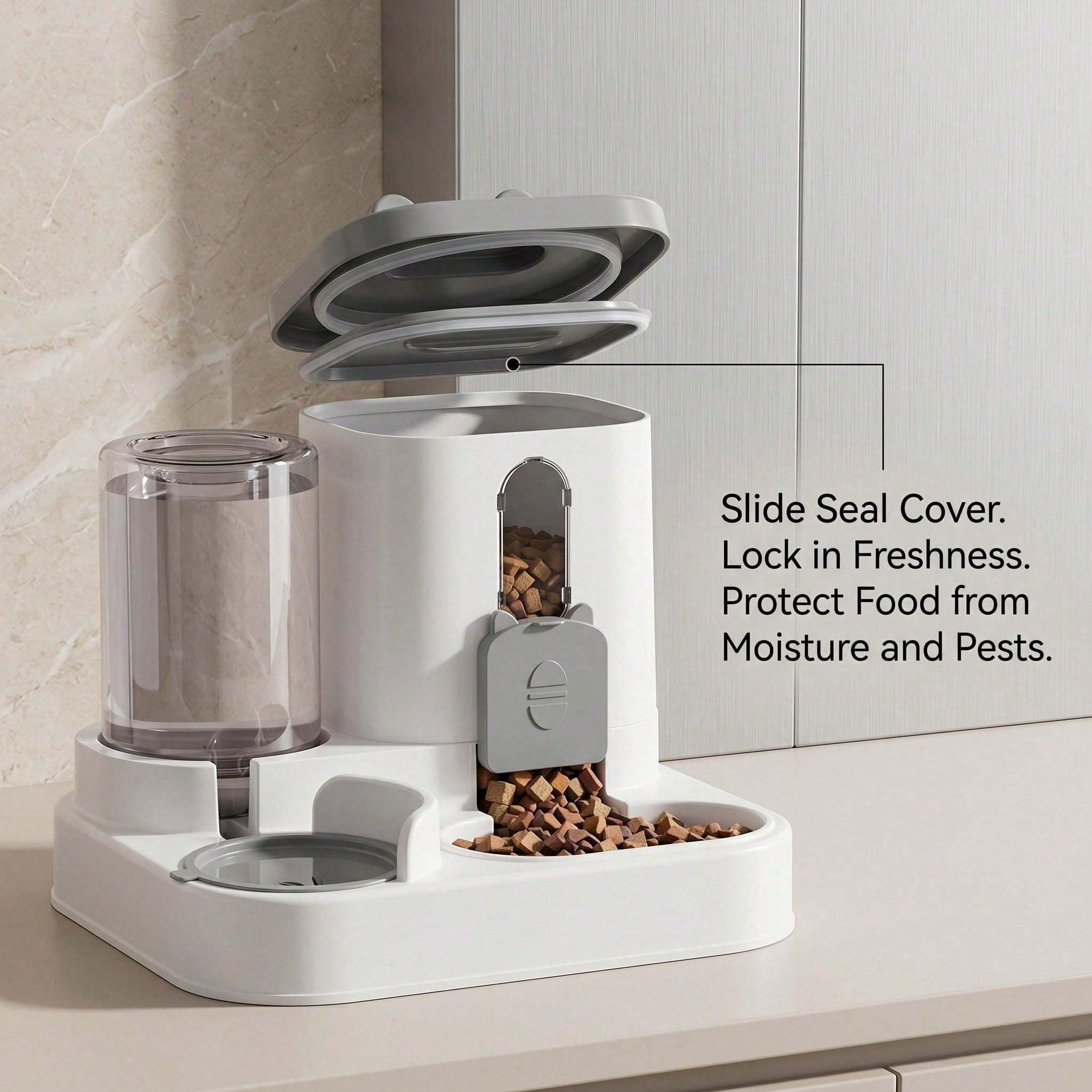2-in-1 Gravity Pet Feeder & Waterer