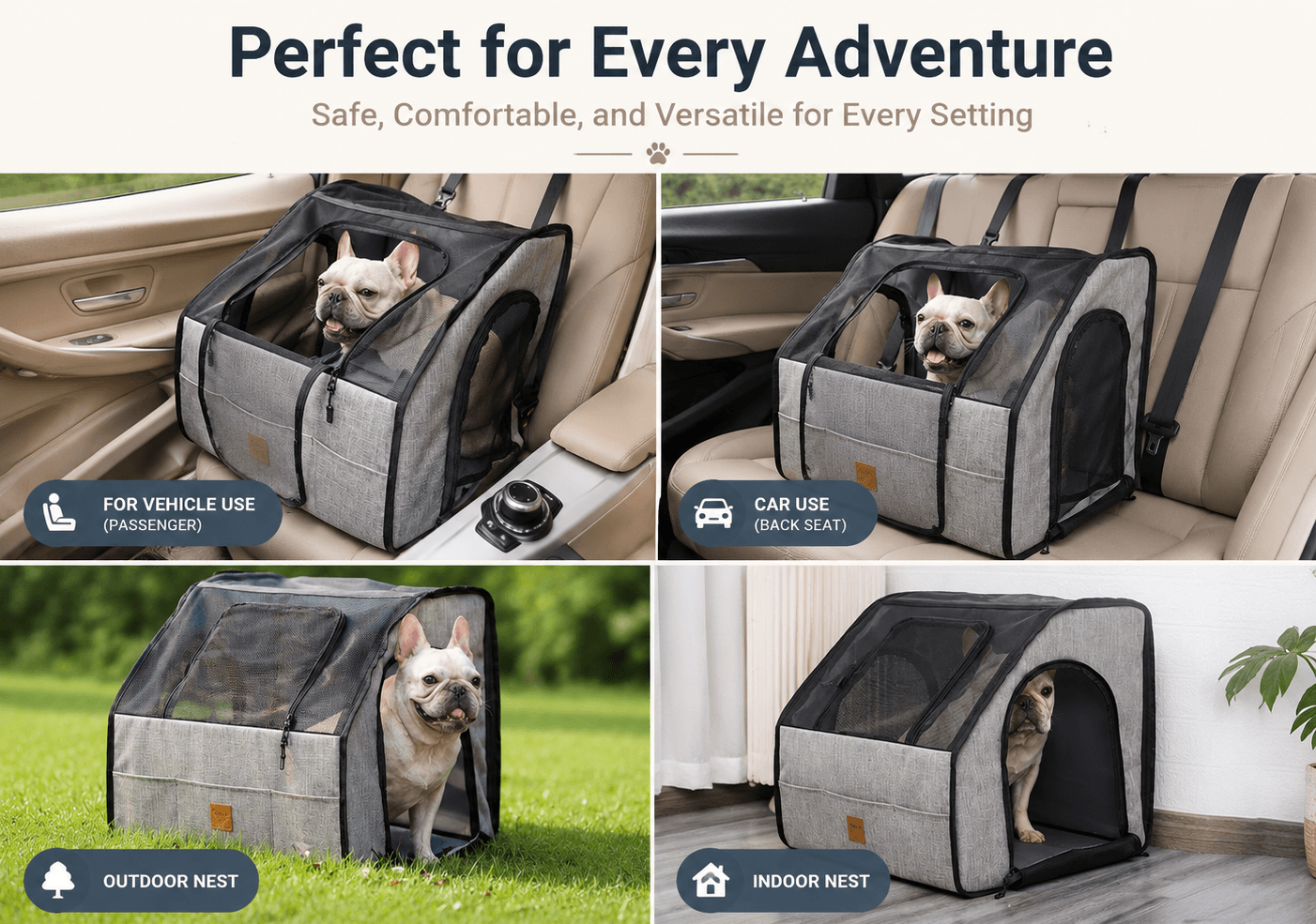 FoldAway Travel Pet Crate Seat