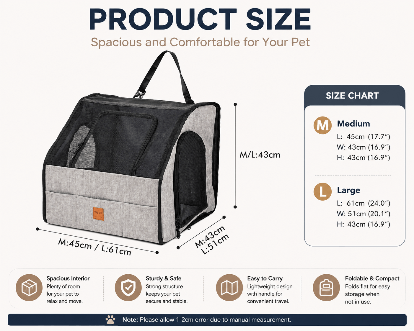 FoldAway Travel Pet Crate Seat