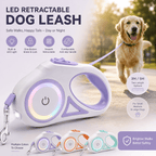 LED Retractable Dog Leash with Built-in Safety Light