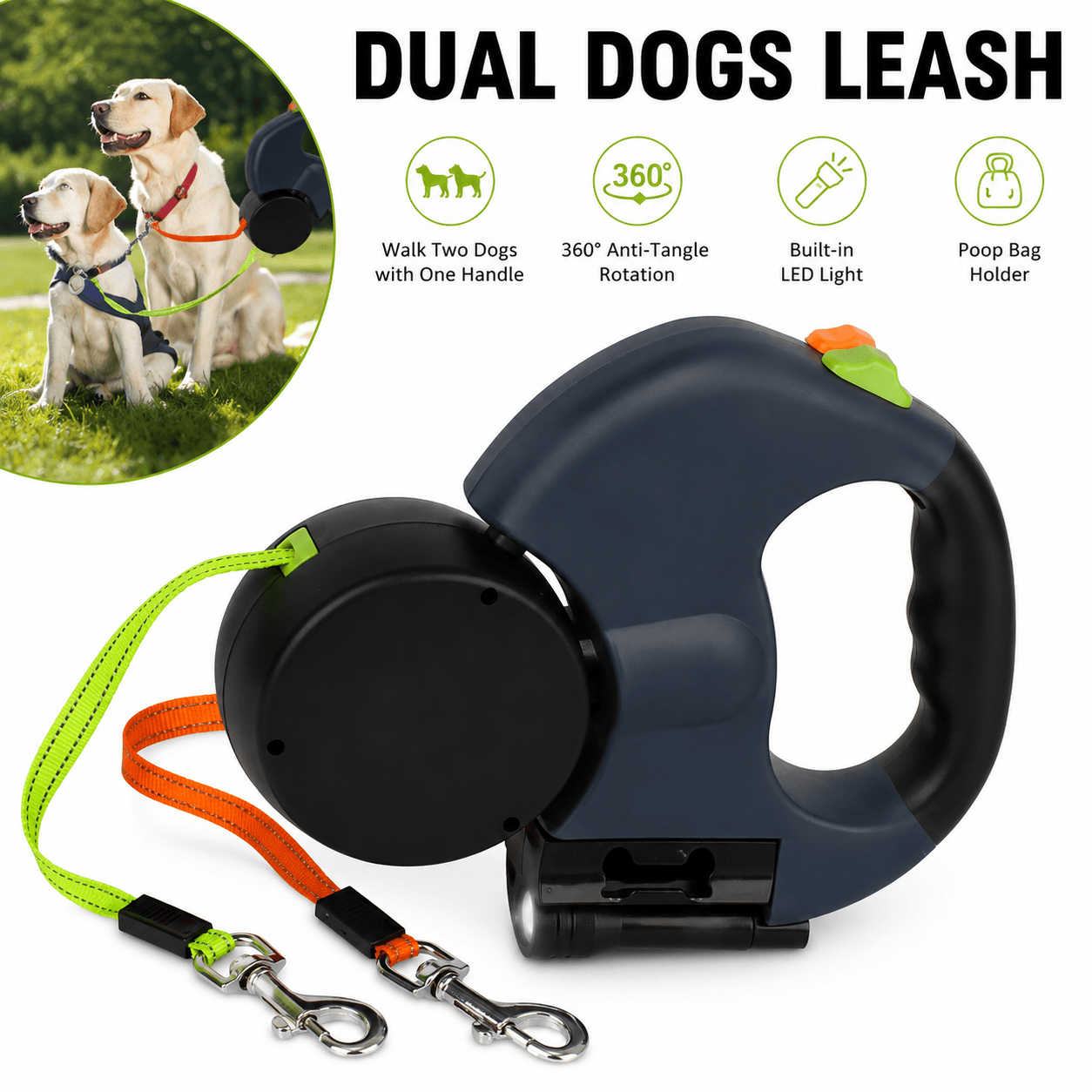 TwinTrail Dual Dog Leash