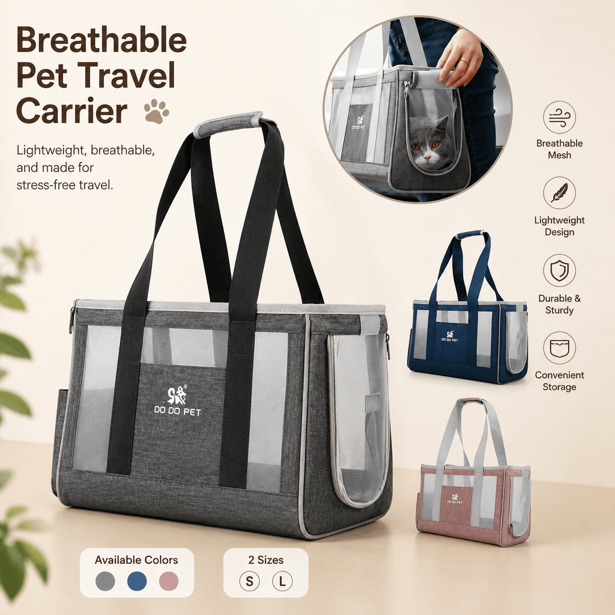 Breathable Pet Travel Carrier