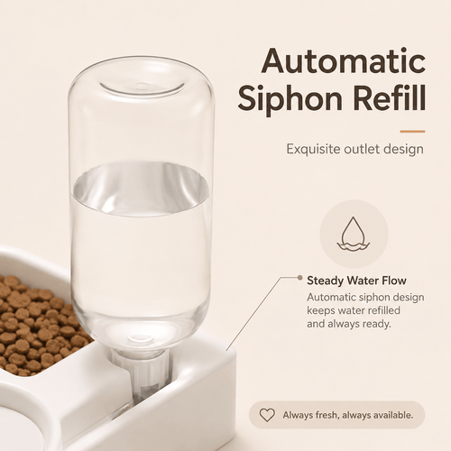 2-in-1 Pet Feeder & Water Dispenser