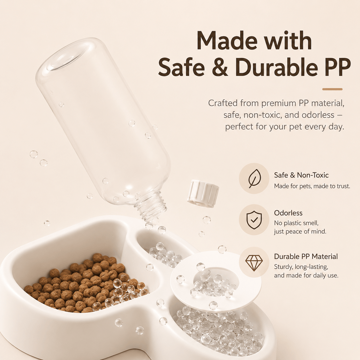 2-in-1 Pet Feeder & Water Dispenser