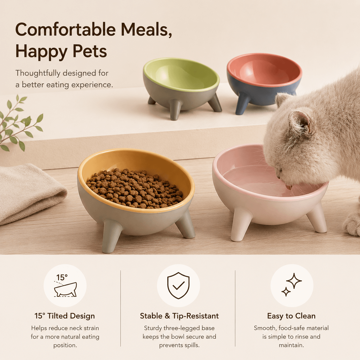 Nordic Tilt Pet Bowl