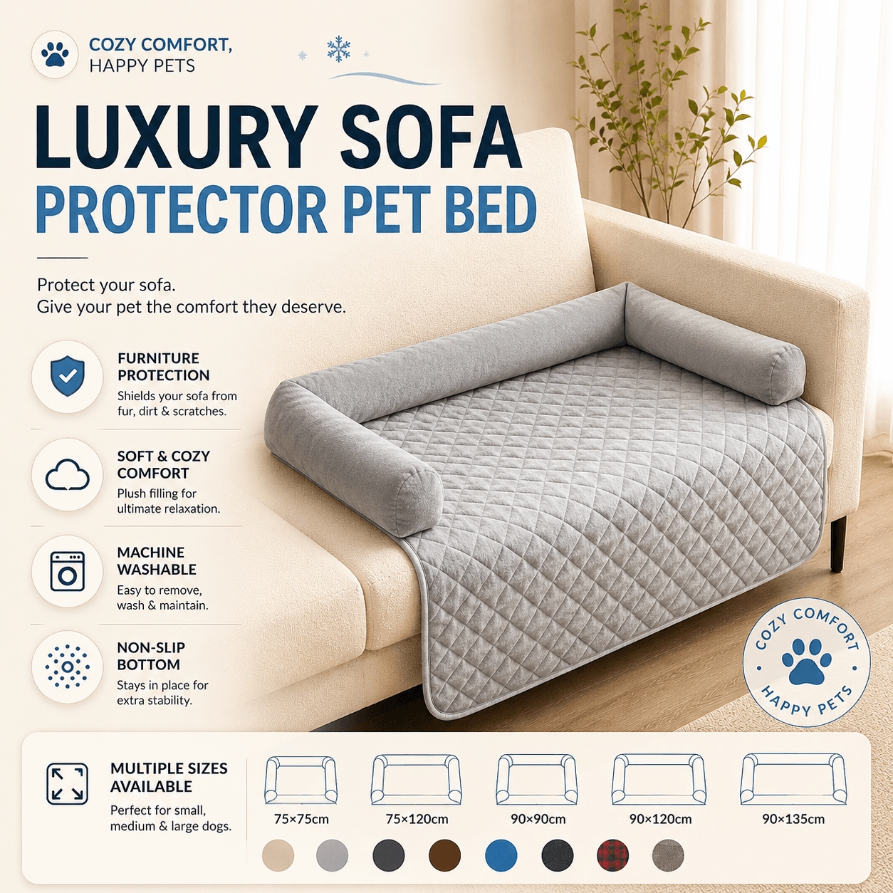 Luxury Sofa Protector Pet Bed
